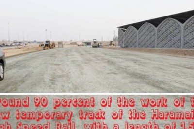 90 percent work of temporary Haramain rail track completed