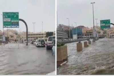 Heavy rains had hit the city of Taif in western Saudi Arabia